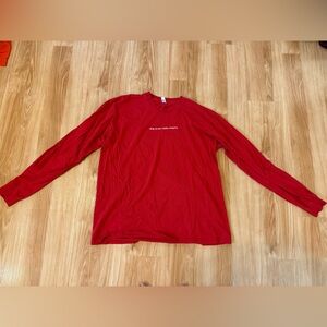 Apple Red Long Sleeve Holiday Shirt